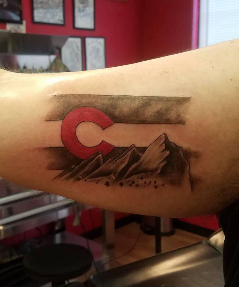 30 Pretty Colorado Flag Tattoos You Will Love