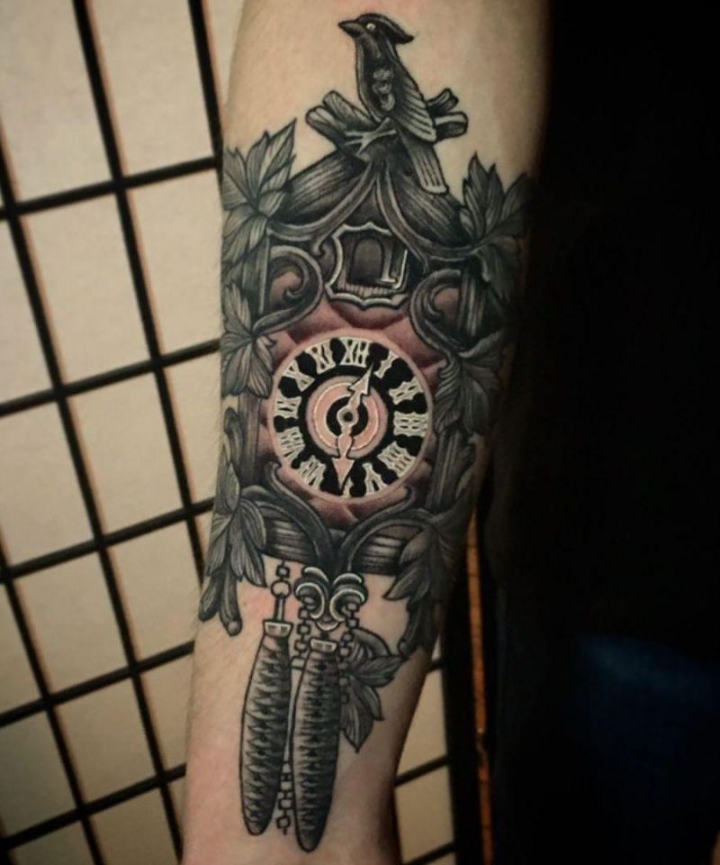 30 Pretty Cuckoo Clock Tattoos You Must Try