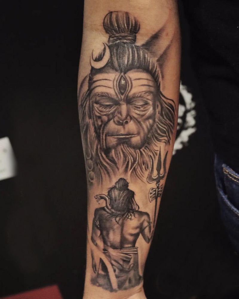 30 Unique Hanuman Tattoos You Must Love