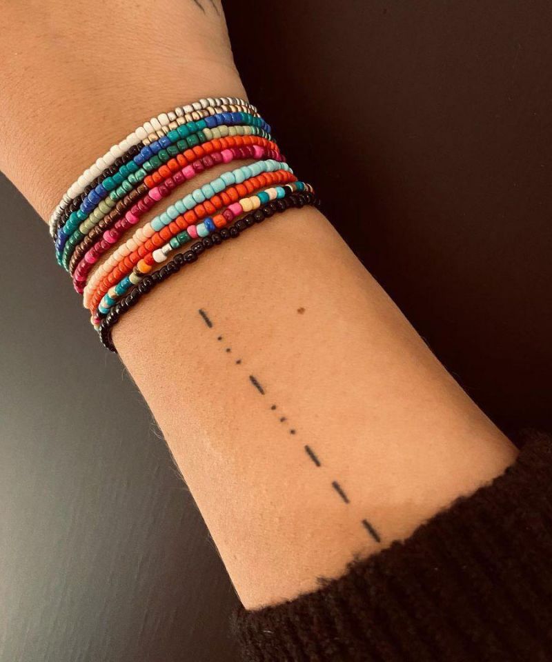 30 Pretty Morse Code Tattoos to Inspire You