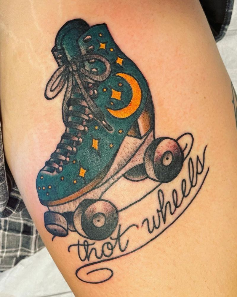 30 Unique Roller Skate Tattoos You Can Copy