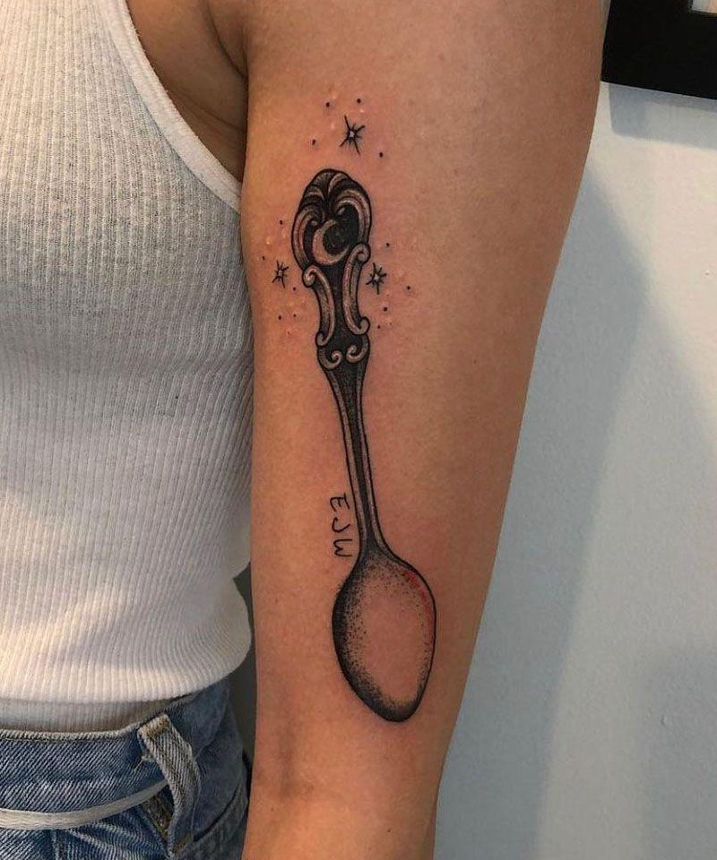 30 Pretty Spoon Tattoos For Your Inspiration