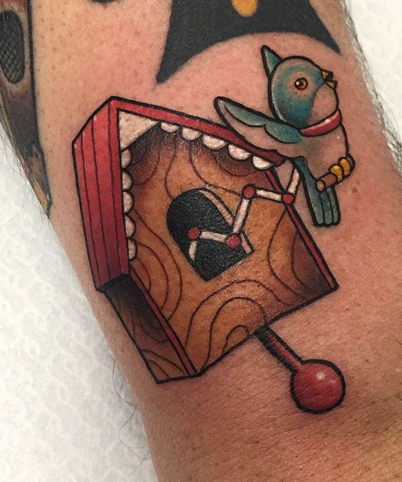 30 Pretty Cuckoo Clock Tattoos You Must Try