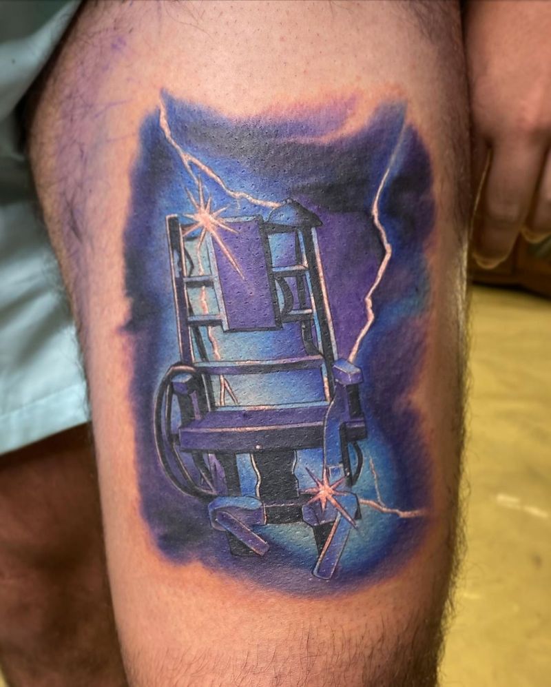 30 Unique Electric Chair Tattoos For Your Inspiration