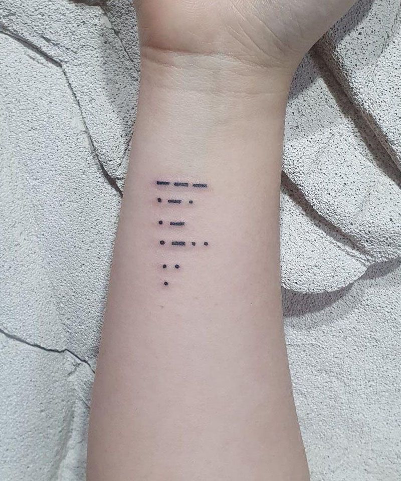30 Pretty Morse Code Tattoos to Inspire You