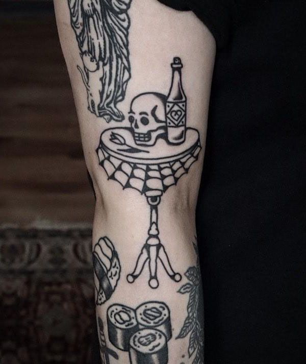 30 Unique Table Tattoos For Your Inspiration