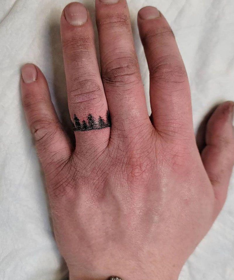 30 Pretty Wedding Band Tattoos You Will Love