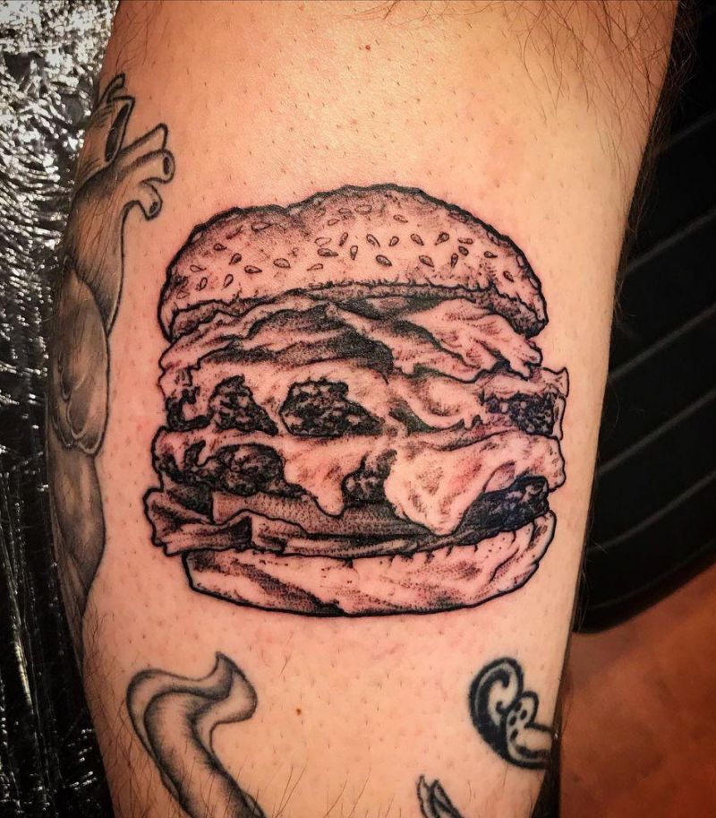 30 Unique Hamburger Tattoos to Inspire You