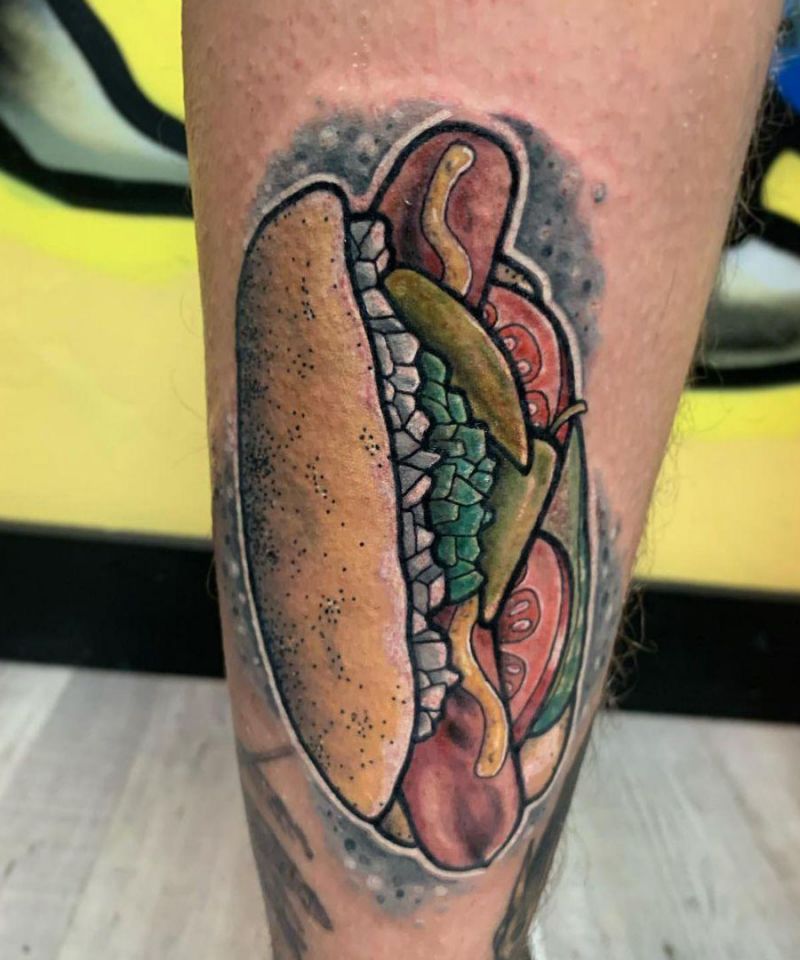 30 Cute Hot Dog Tattoos You Must Love