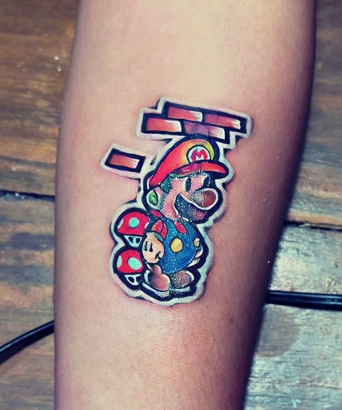 30 Unique Super Mario Tattoos You Will Love