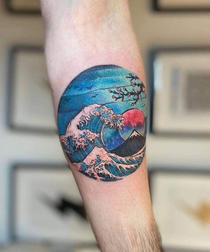 30 Pretty Great Wave Tattoos Improve Your Temperament