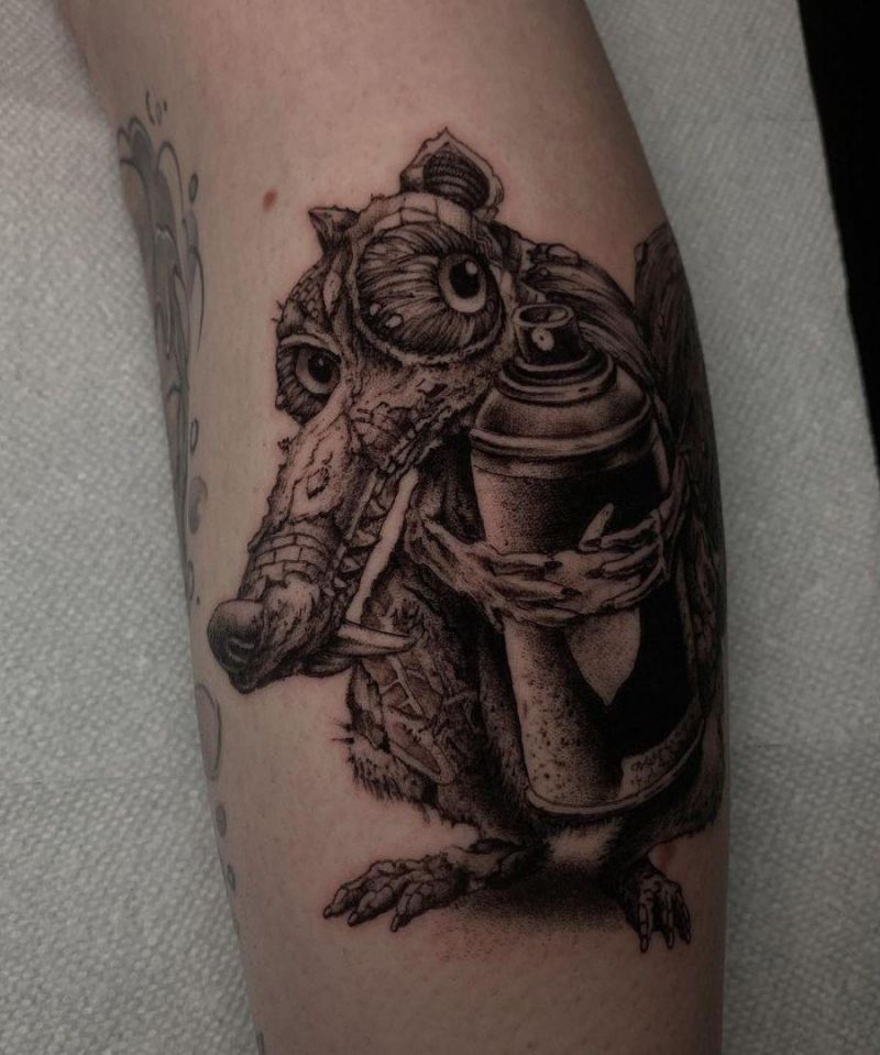 30 Funny Scrat Tattoos You Must Love