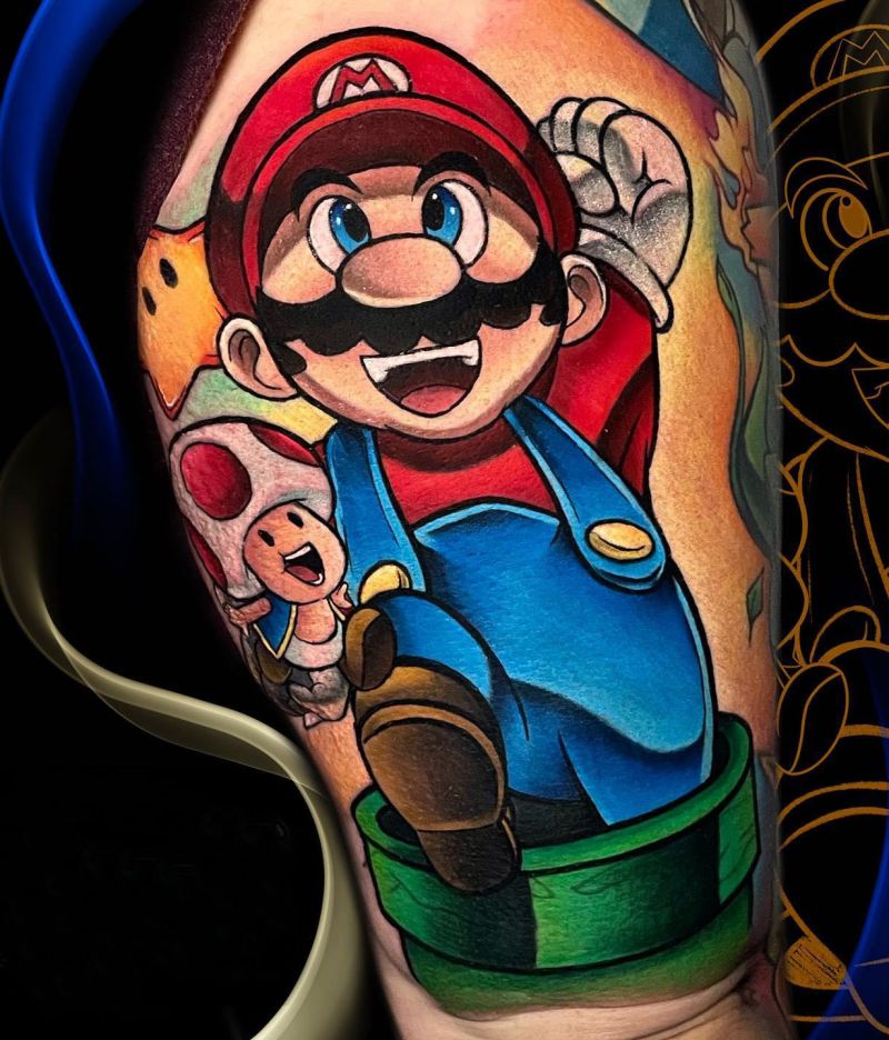 30 Unique Super Mario Tattoos You Will Love