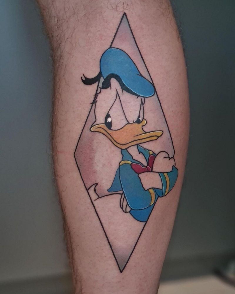 30 Cute Donald Duck Tattoos for Your Inspiration