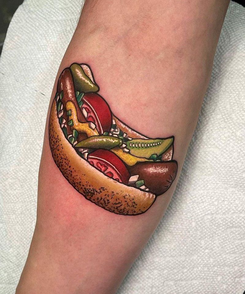 30 Cute Hot Dog Tattoos You Must Love