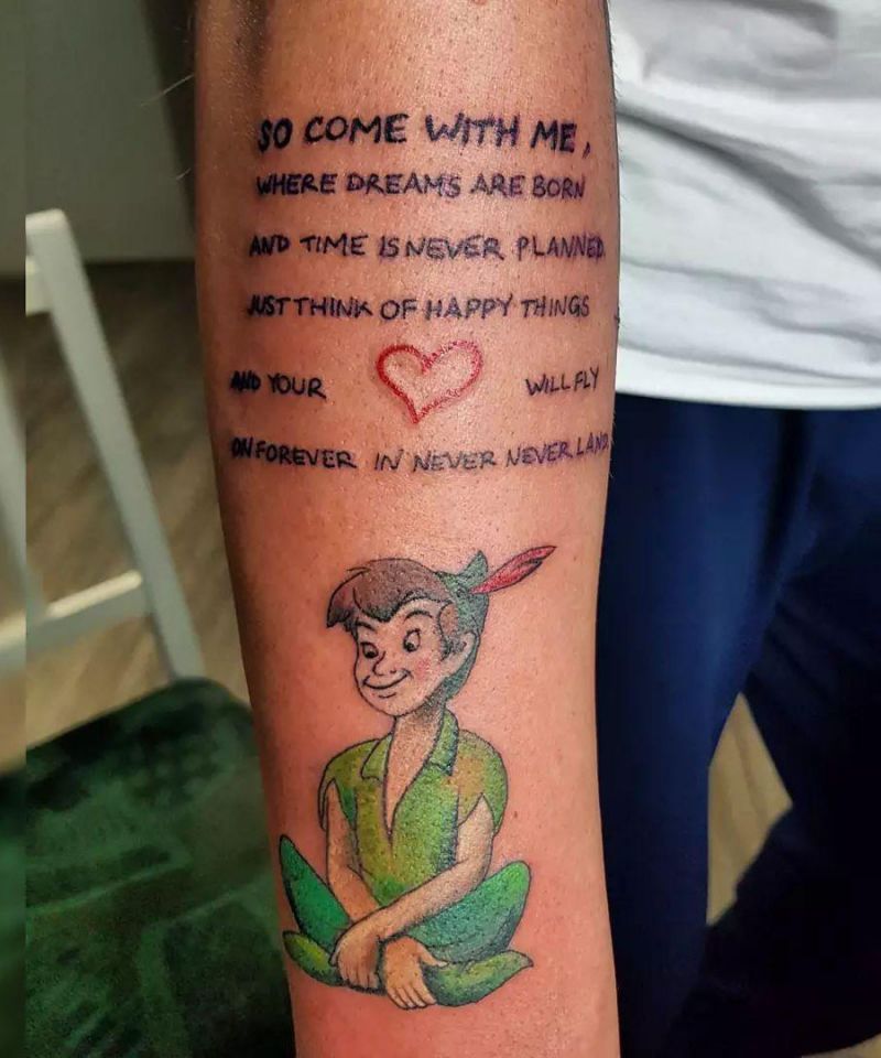 30 Unique Peter Pan Tattoos for Your Inspiration