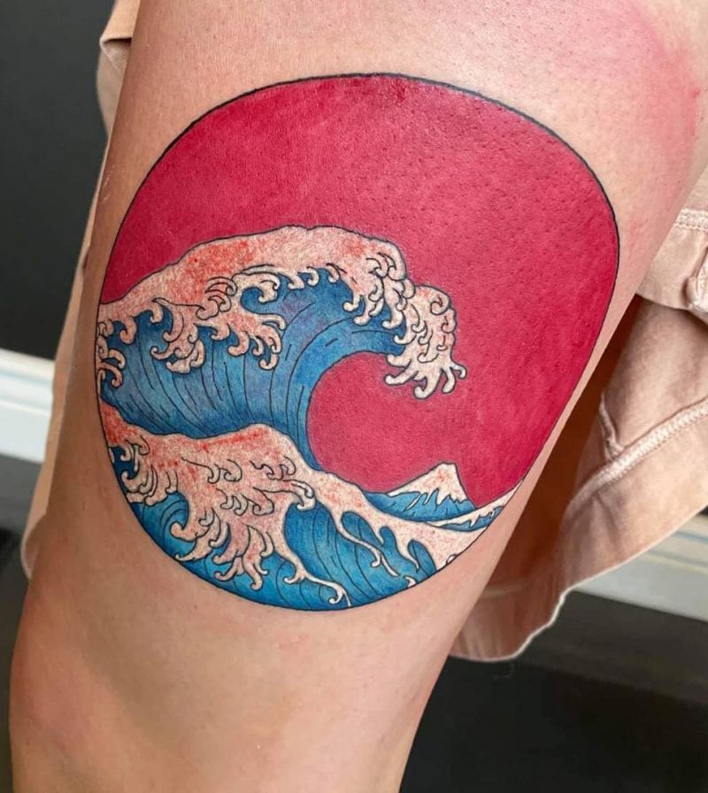 30 Pretty Great Wave Tattoos Improve Your Temperament