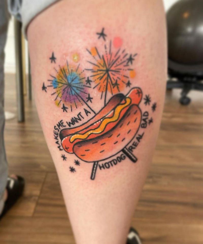 30 Cute Hot Dog Tattoos You Must Love