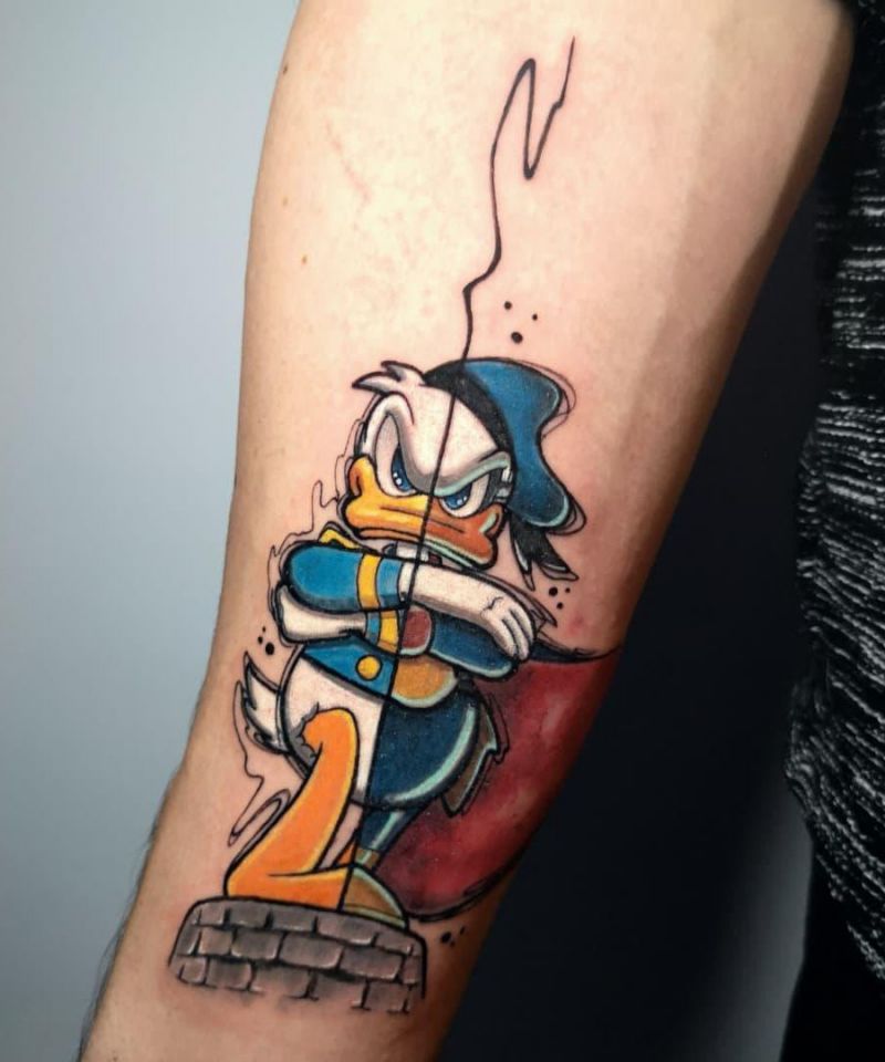 30 Cute Donald Duck Tattoos for Your Inspiration