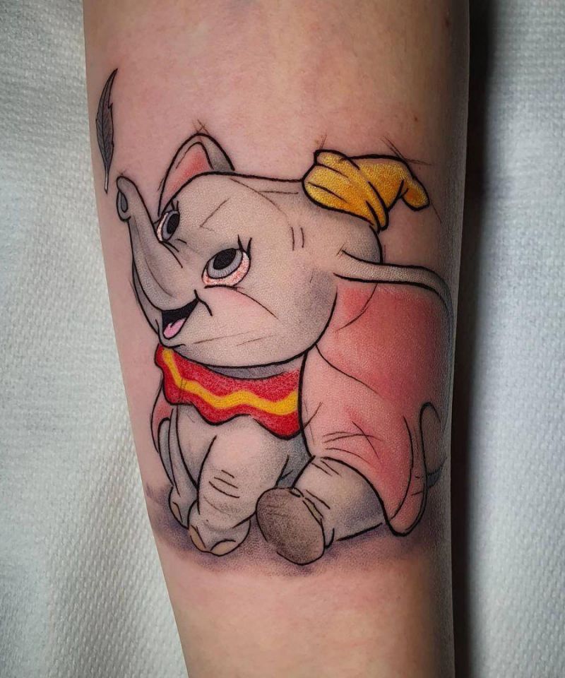 30 Cute Dumbo Tattoos for Your Inspiration