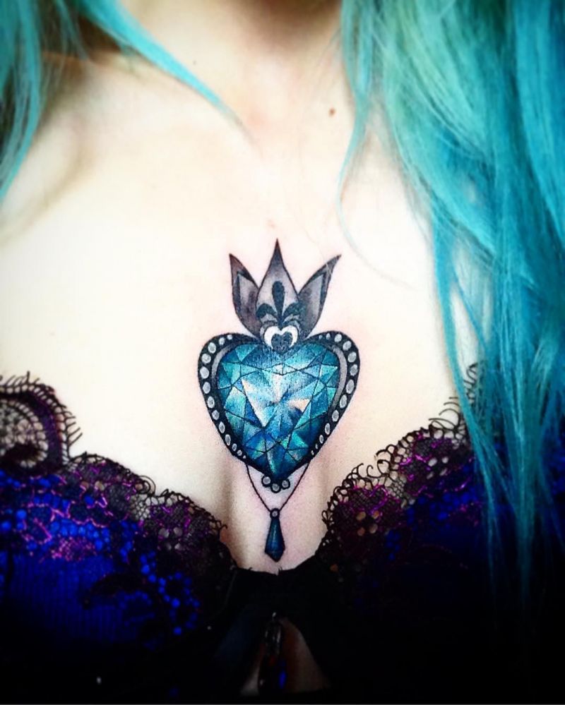 30 Pretty Heart of The Ocean Tattoos You Must Try