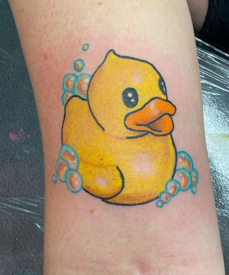 30 Cute Rubber Duck Tattoos You Can Copy