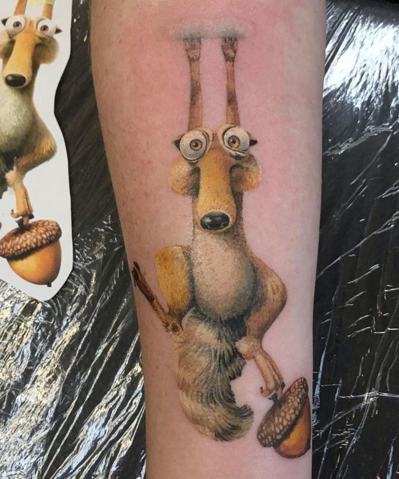 30 Funny Scrat Tattoos You Must Love