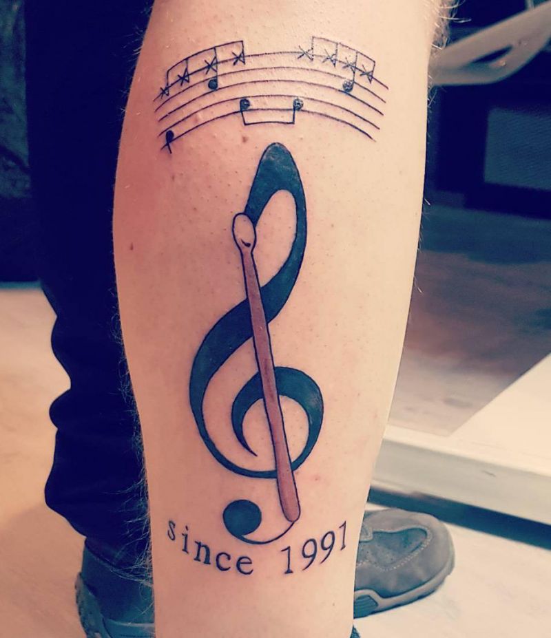 30 Unique Drumstick Tattoos to Inspire You