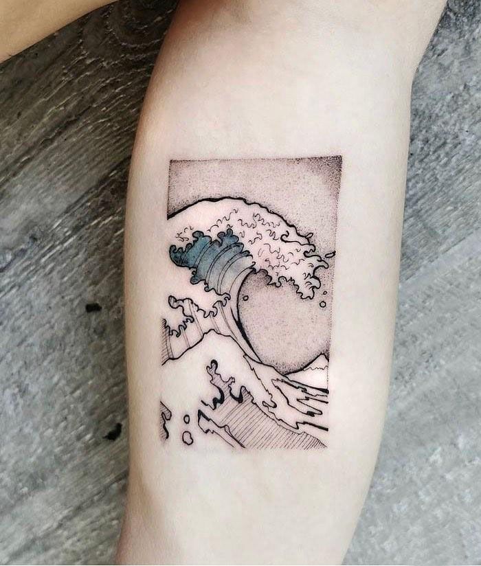 30 Pretty Great Wave Tattoos Improve Your Temperament