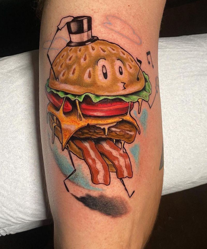 30 Unique Hamburger Tattoos to Inspire You