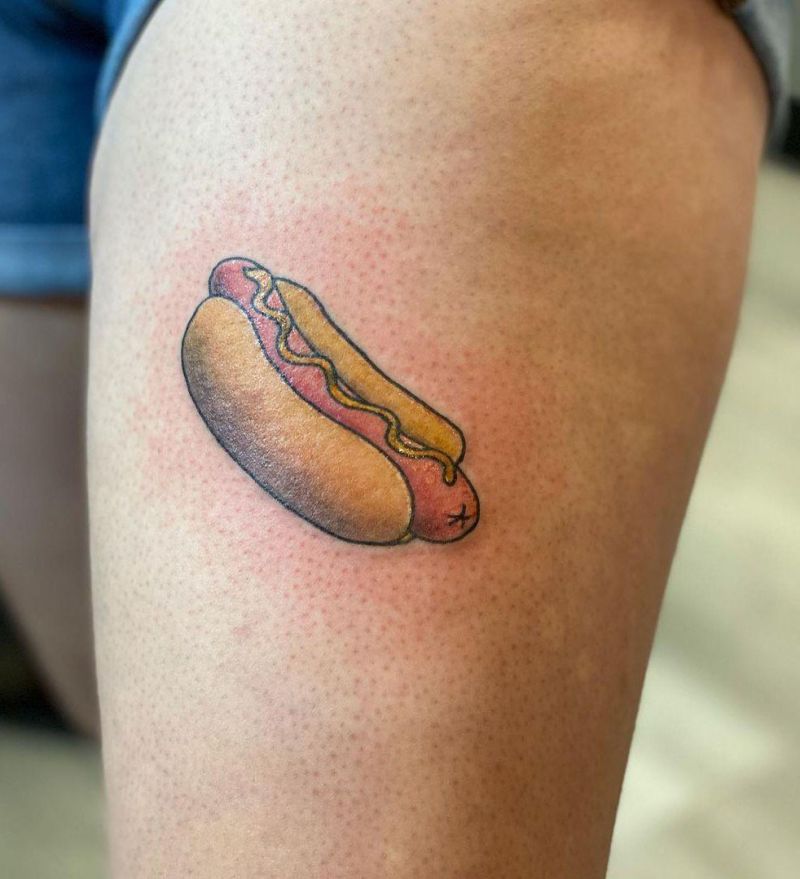 30 Cute Hot Dog Tattoos You Must Love