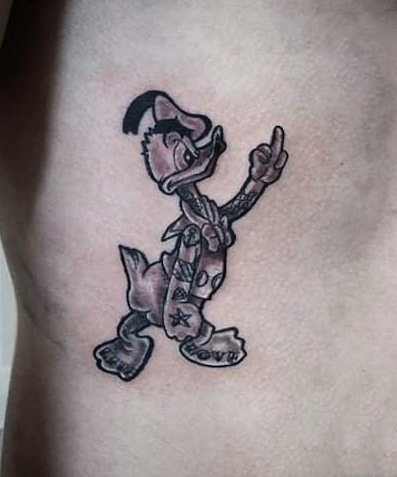 30 Cute Donald Duck Tattoos for Your Inspiration