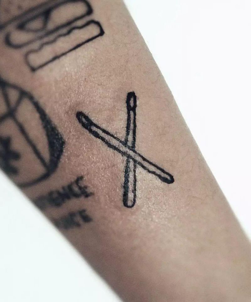 30 Unique Drumstick Tattoos to Inspire You