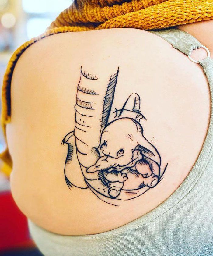 30 Cute Dumbo Tattoos for Your Inspiration