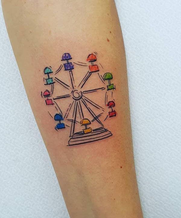 30 Pretty Ferris Wheel Tattoos You Must Try