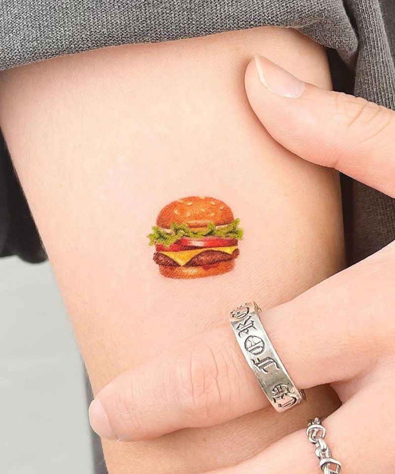 30 Unique Hamburger Tattoos to Inspire You