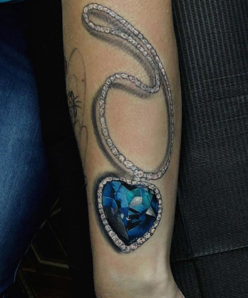 30 Pretty Heart of The Ocean Tattoos You Must Try