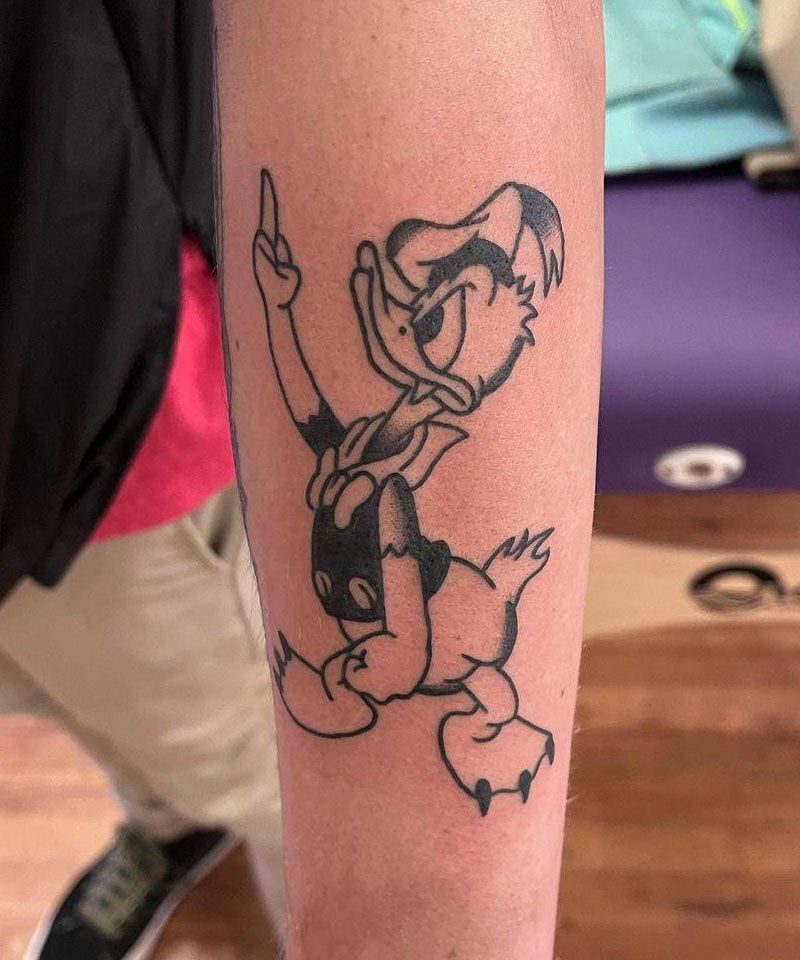 30 Cute Donald Duck Tattoos for Your Inspiration