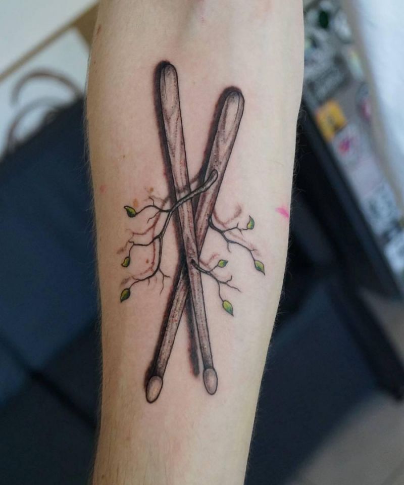 30 Unique Drumstick Tattoos to Inspire You