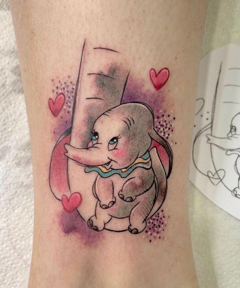 30 Cute Dumbo Tattoos for Your Inspiration