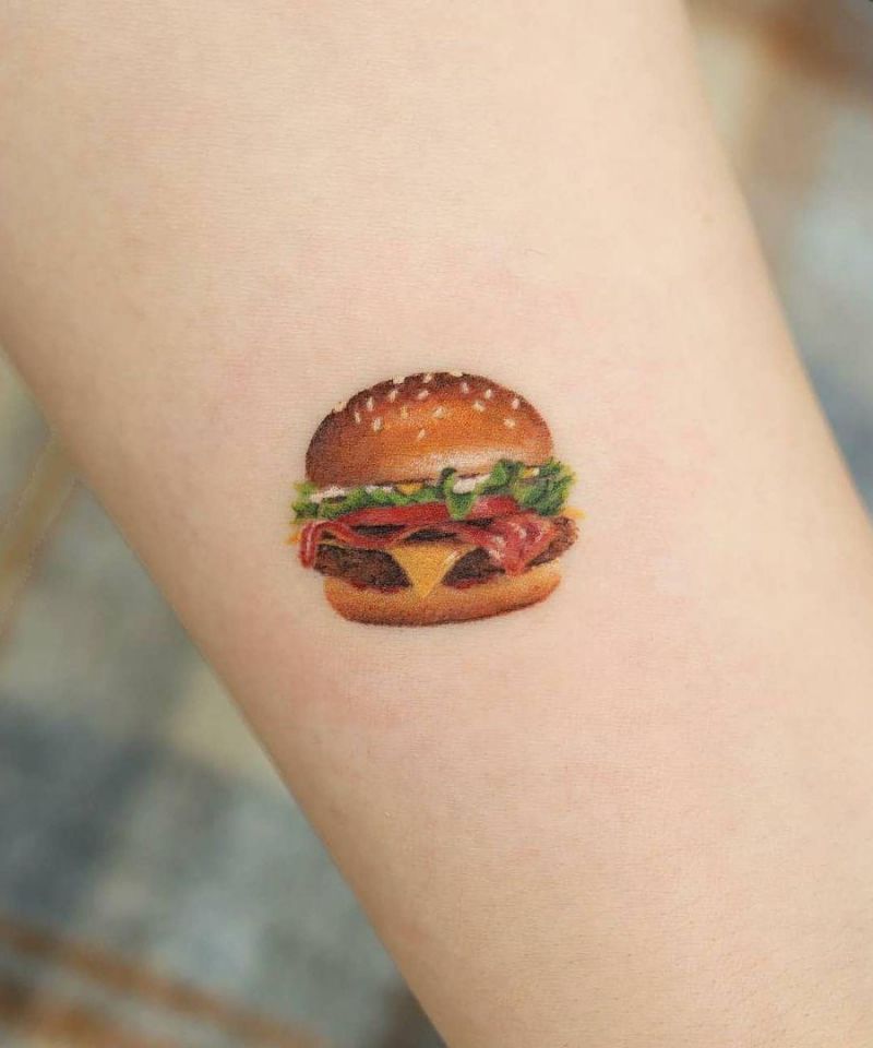 30 Unique Hamburger Tattoos to Inspire You