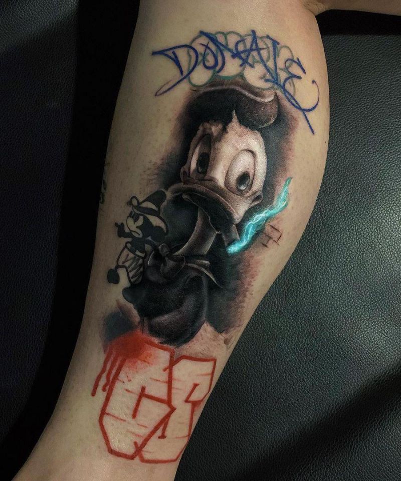 30 Cute Donald Duck Tattoos for Your Inspiration