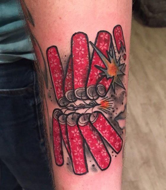 30 Unique Firecracker Tattoos You Must Love