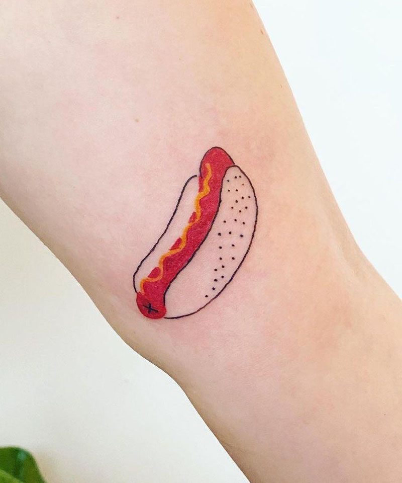 30 Cute Hot Dog Tattoos You Must Love