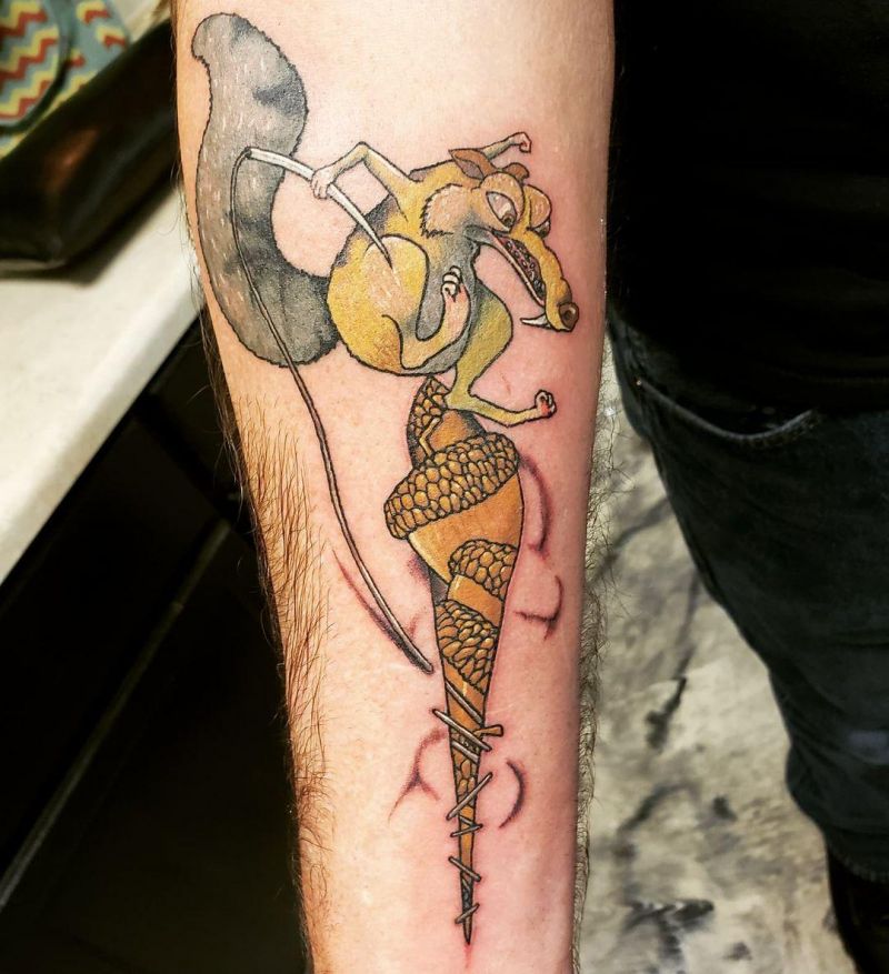 30 Funny Scrat Tattoos You Must Love