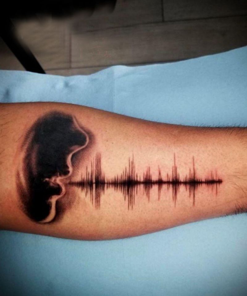 30 Pretty Soundwave Tattoos for Your Inspiration