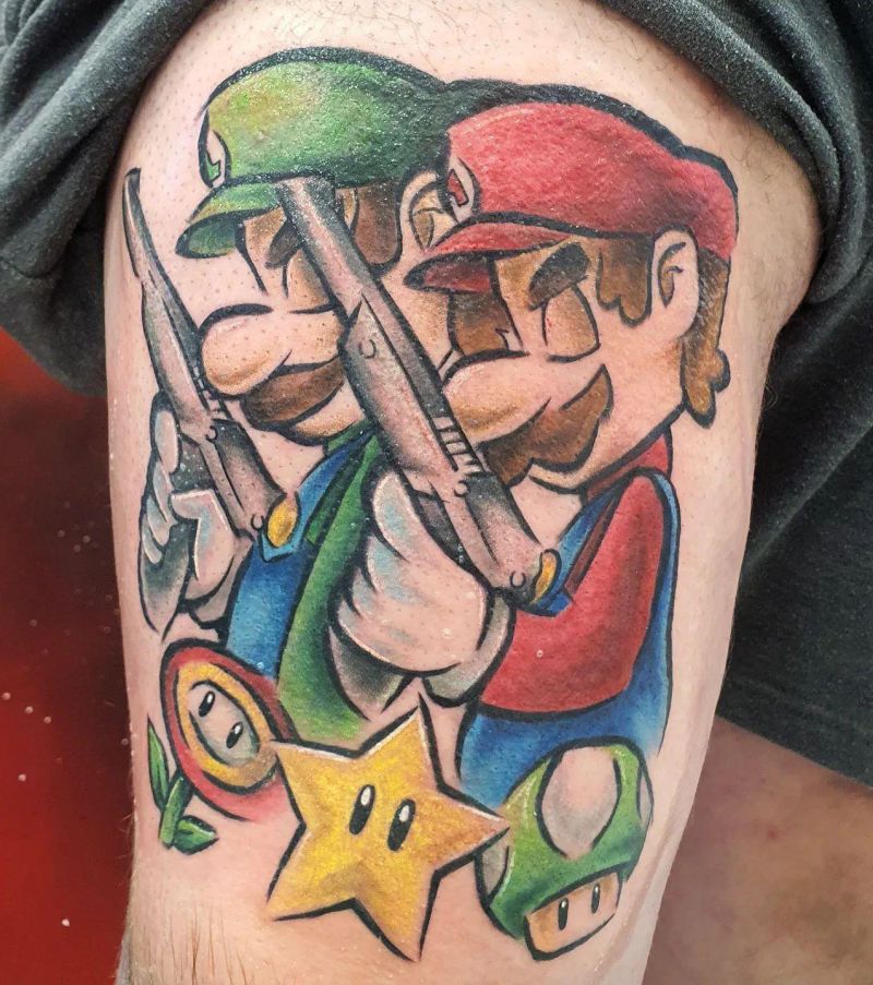 30 Unique Super Mario Tattoos You Will Love