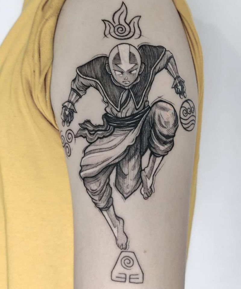 30 Unique Aang Tattoos to Inspire You