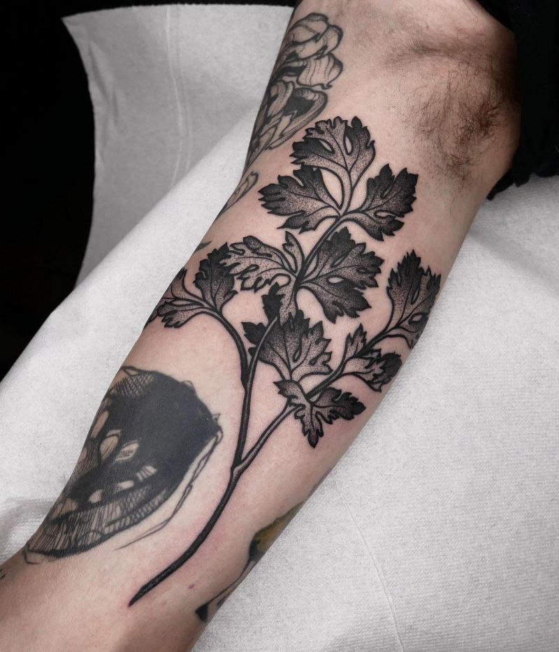 28 Unique Coriander Tattoos You Must Love