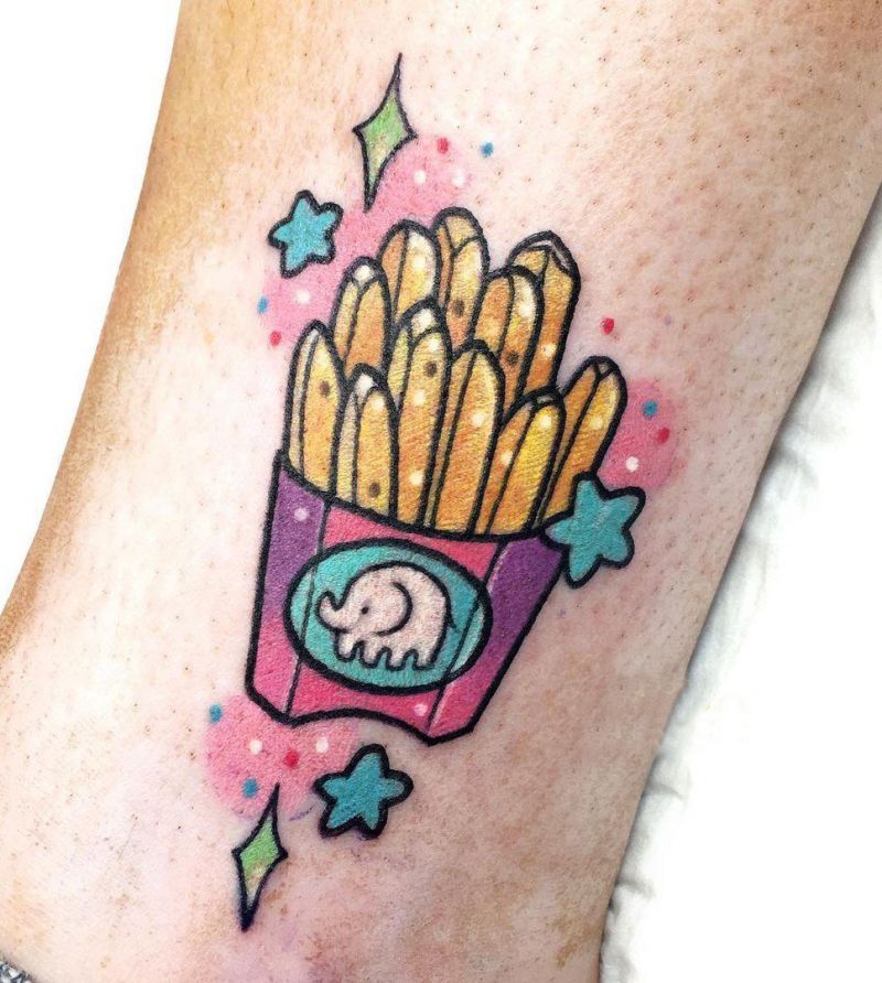 30 Unique French Fries Tattoos for Your Inspiration